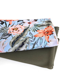 Swim Kit | Seaside Garden + Avocado Rib - Fabric + Flow Textile Co.