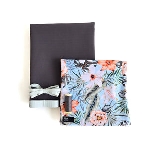 Swim Kit | Seaside Garden + Charcoal Rib - Fabric + Flow Textile Co.