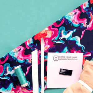 Swim Kit | Water Swirls Navy + Soft Blue - Fabric + Flow Textile Co.
