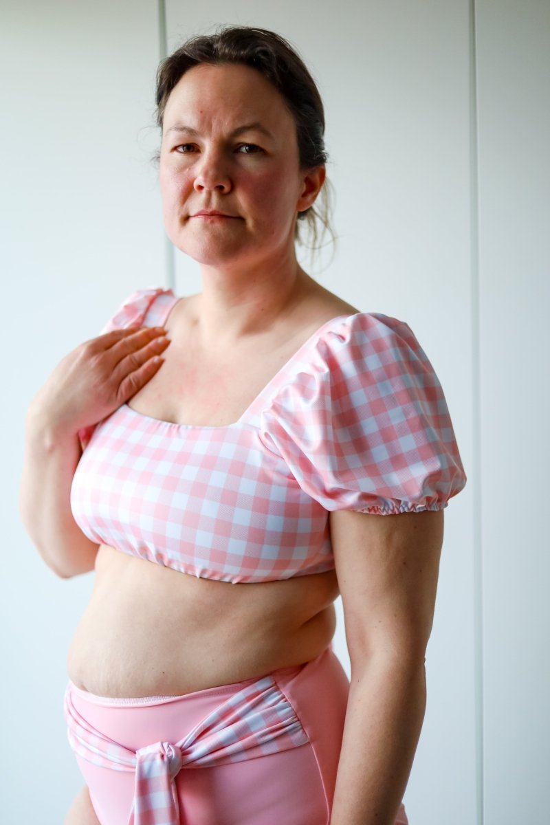 Swim Print | Gingham - Blossom - Fabric + Flow Textile Co.