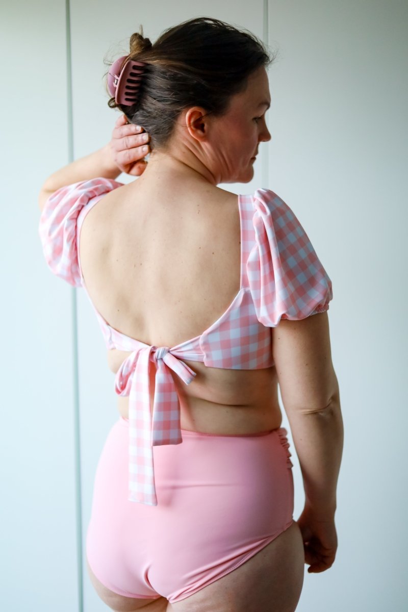 Swim Print | Gingham - Blossom - Fabric + Flow Textile Co.