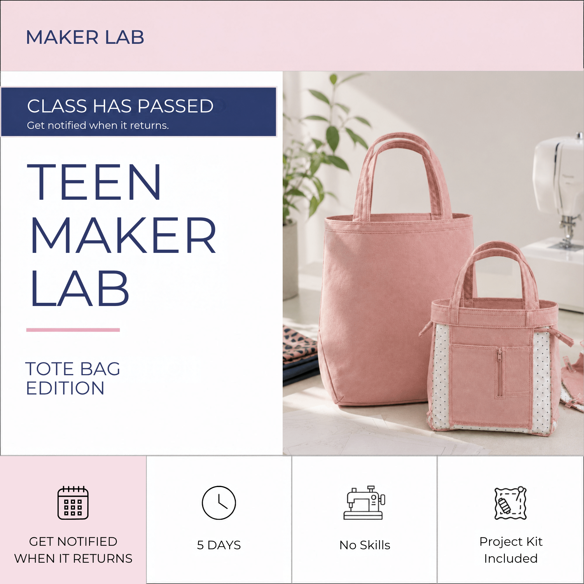 Teen Maker Lab - Tote Bag - Fabric + Flow Textile Co.