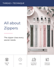 Thread + Technique: All About Zippers - Fabric + Flow Textile Co.