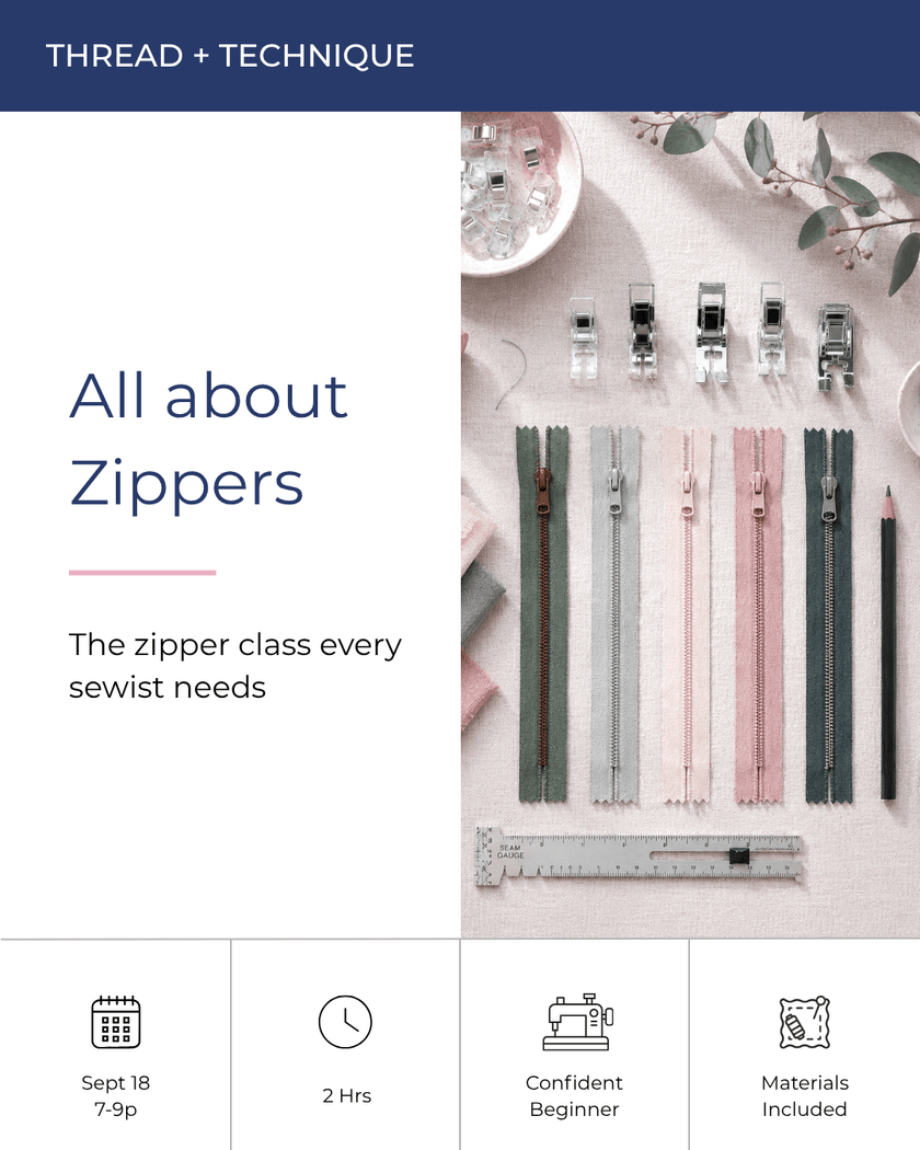 Thread + Technique: All About Zippers - Fabric + Flow Textile Co.