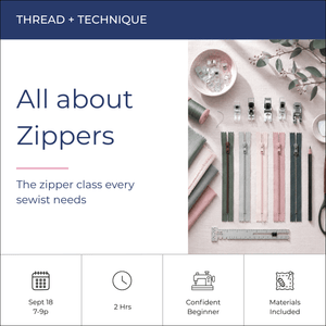 Thread + Technique: All About Zippers - Fabric + Flow Textile Co.