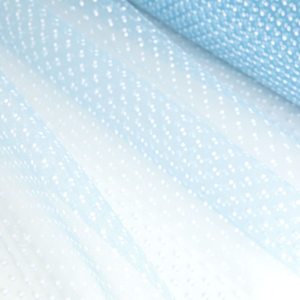 Tulle | Blue Swiss Dots - Fabric + Flow Textile Co.