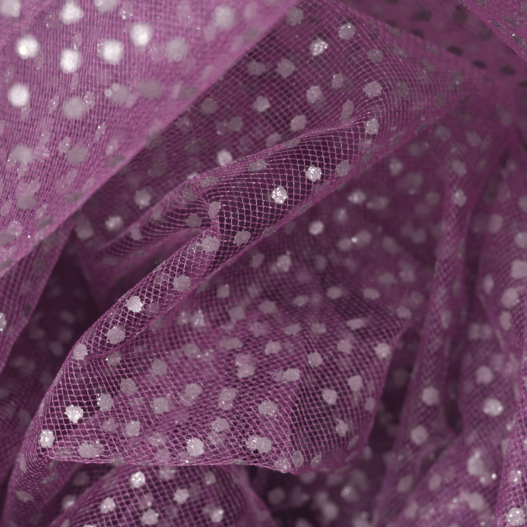 Tulle | Purple Glitter Dots