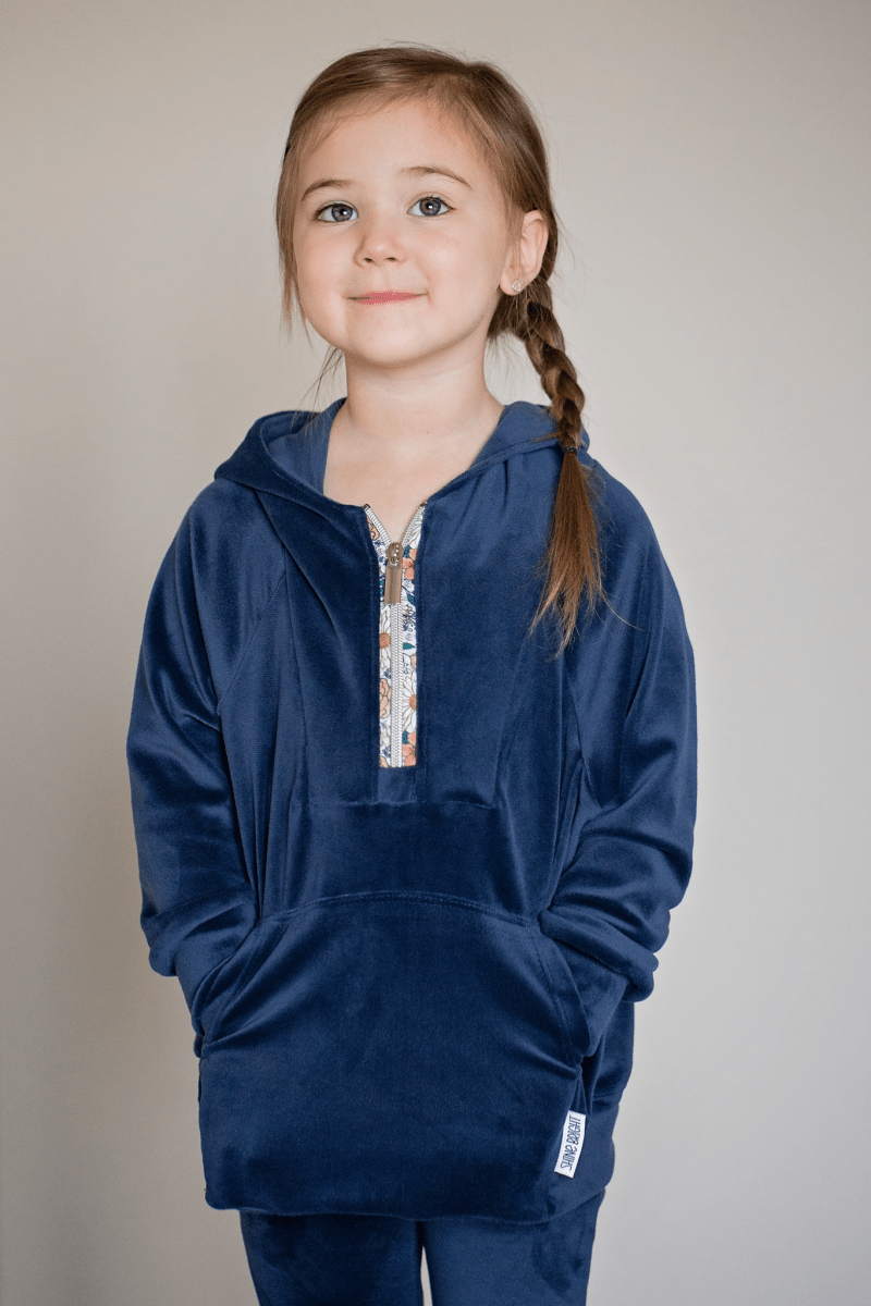 Velour Knit | Blue - Fabric + Flow Textile Co.