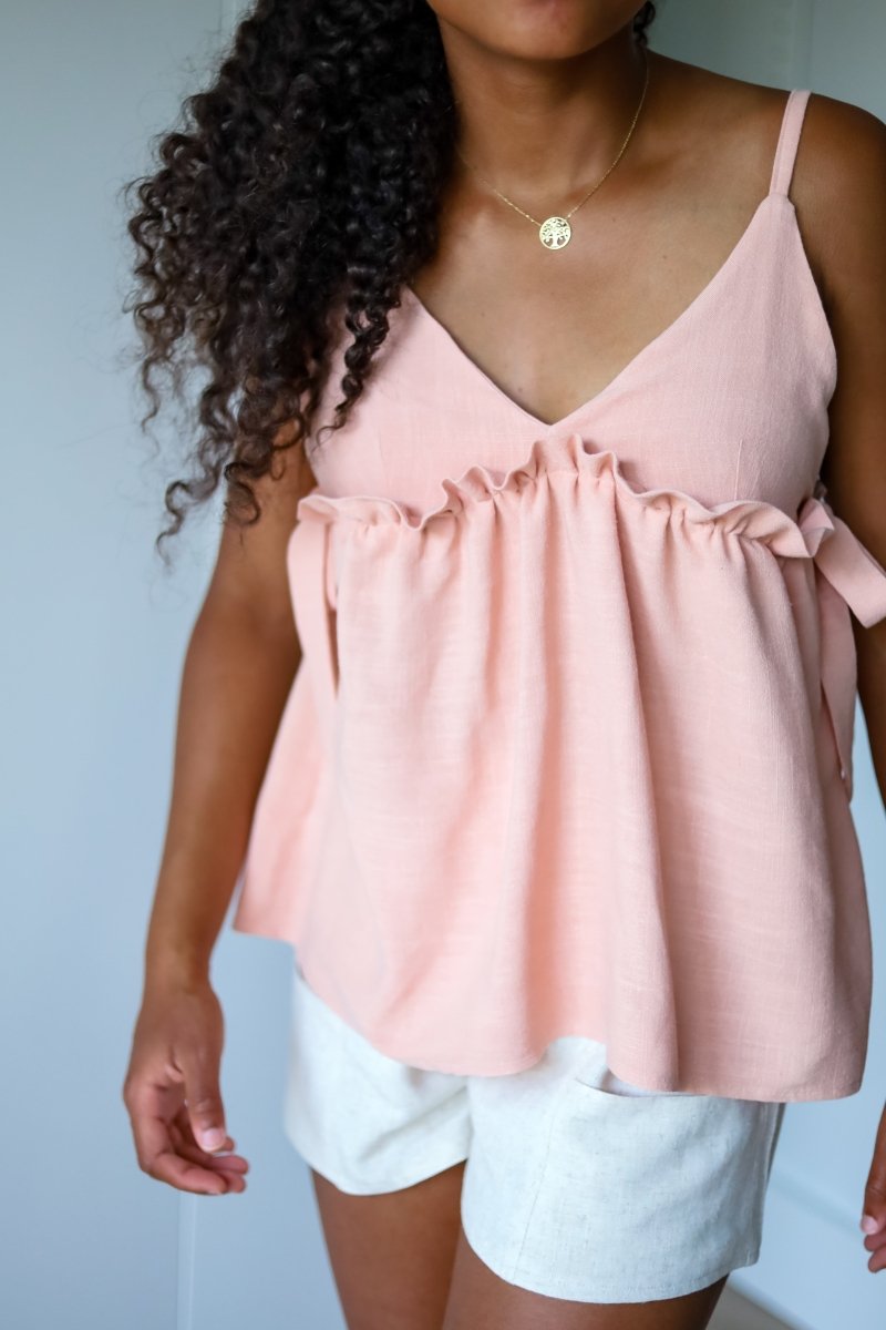 Woven | Viscose + Linen - Apricot - Fabric + Flow Textile Co.