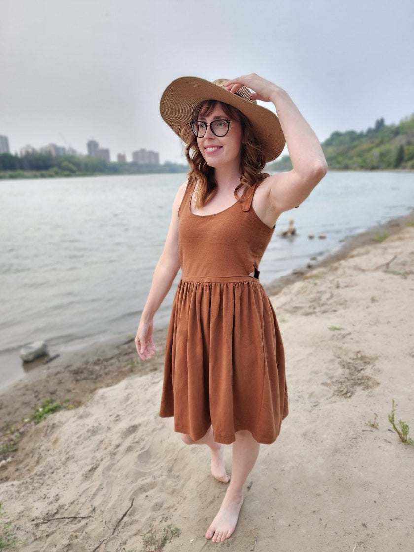 Woven | Viscose + Linen - Brown - Fabric + Flow Textile Co.