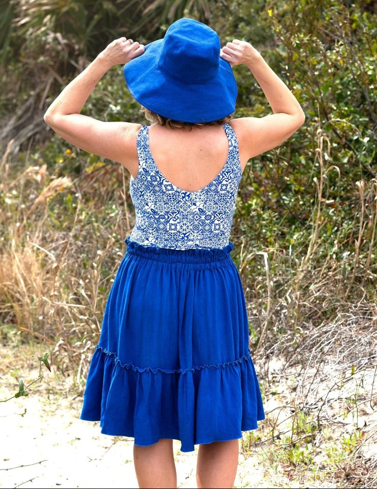Woven | Viscose + Linen - Cobalt Blue - Fabric + Flow Textile Co.