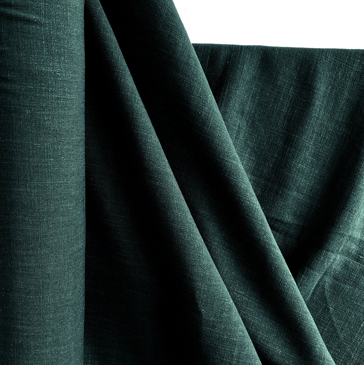 Woven | Viscose + Linen - Emerald Green - Fabric + Flow Textile Co.