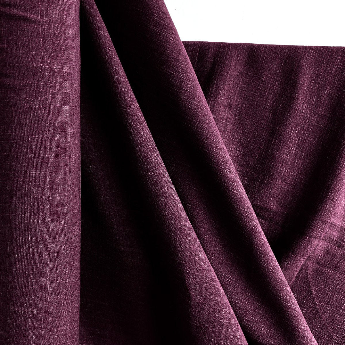 Woven | Viscose + Linen - Plum