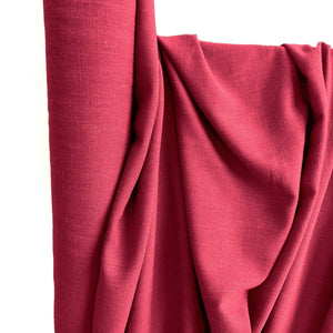 Woven | Viscose + Linen - Raspberry - Fabric + Flow Textile Co.