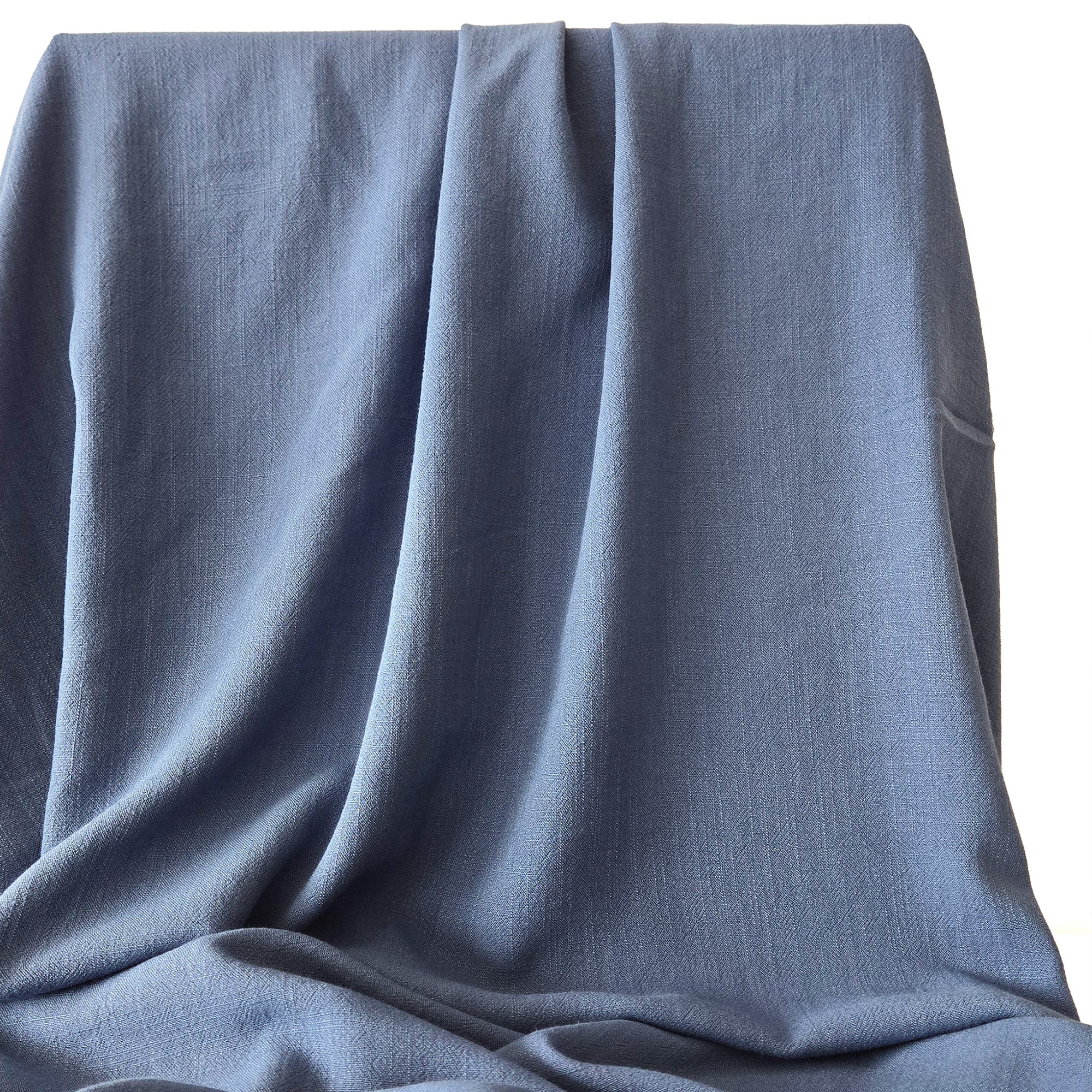 Woven | Viscose + Linen - Tidal Blue - Fabric + Flow Textile Co.