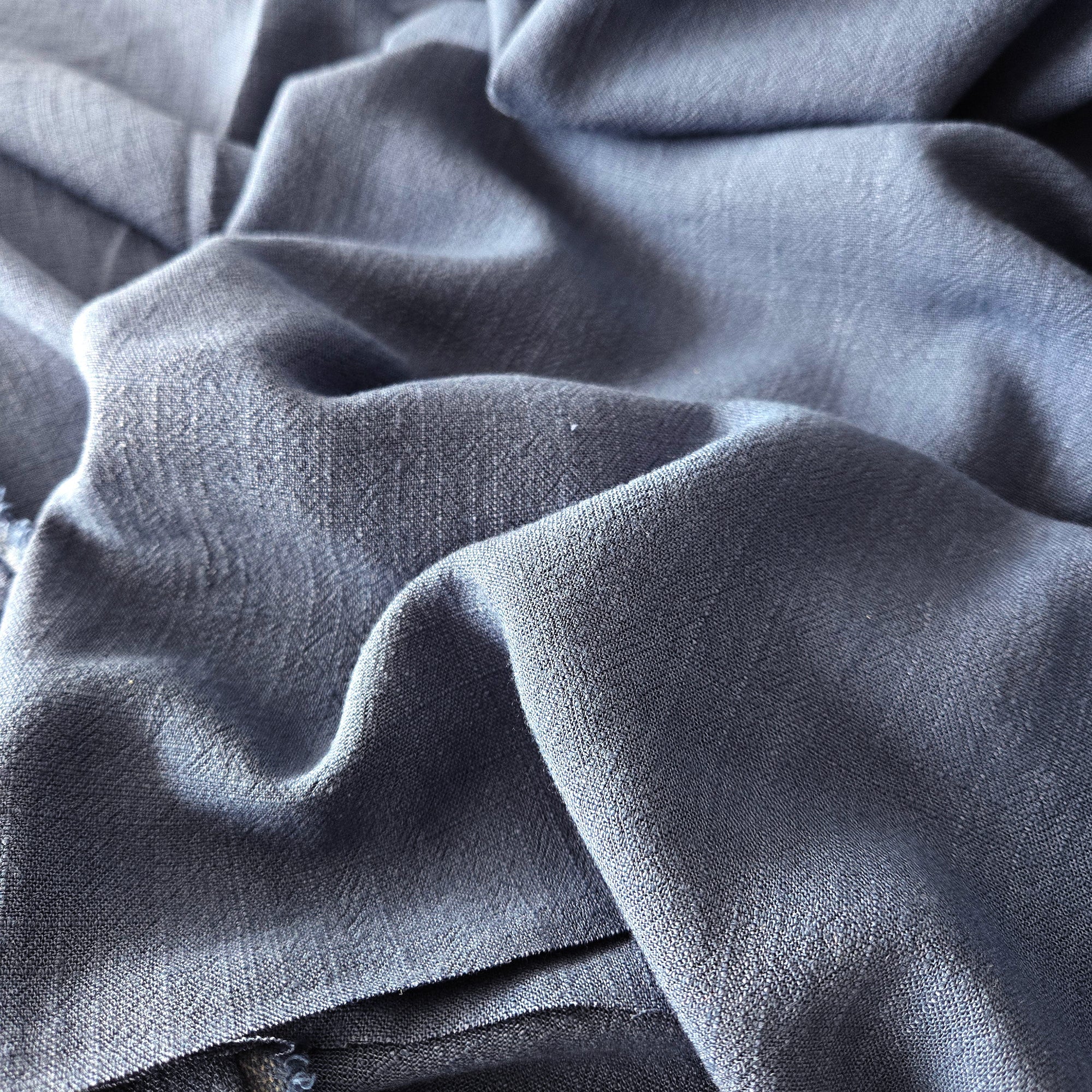 Woven | Viscose + Linen - Tidal Blue - Fabric + Flow Textile Co.