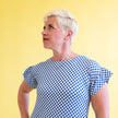 Jersey Knit Print | Blue Gingham