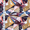 French Terry Print | Colour Block Floral R3F2