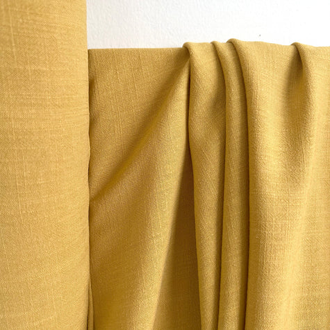 Woven | Viscose + Linen - Mustard