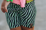 Jersey Knit Print | Neon Zebra