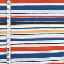 Load image into Gallery viewer, Cotton Stretch Print | Santorini Stripe R3G3
