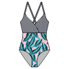 Swim Kit | Pink Palm + Mini Stripes