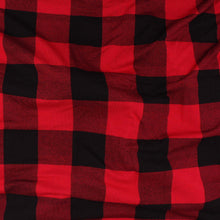 Load image into Gallery viewer, Jersey Knit Print | Red + Black Buffalo Plaid
