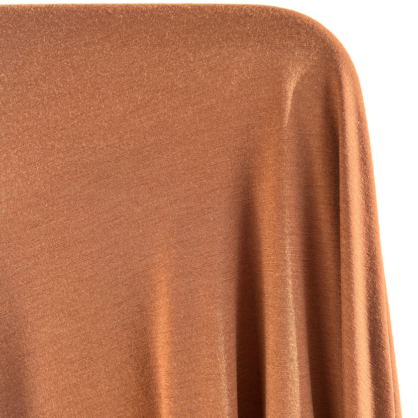 Rust - Solids, Bamboo Cotton Stretch FLEECE, PER 1/2 Meter