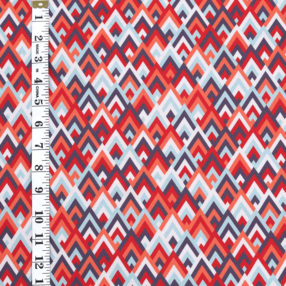 Cotton Poplin Print | Rayleigh Chevron R3G4 - Fabric + Flow Textile Co.