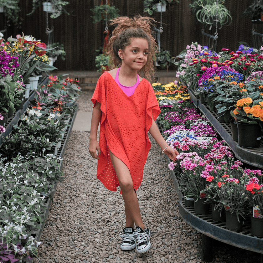 Eyelet Knit | Coral - Fabric + Flow Textile Co.