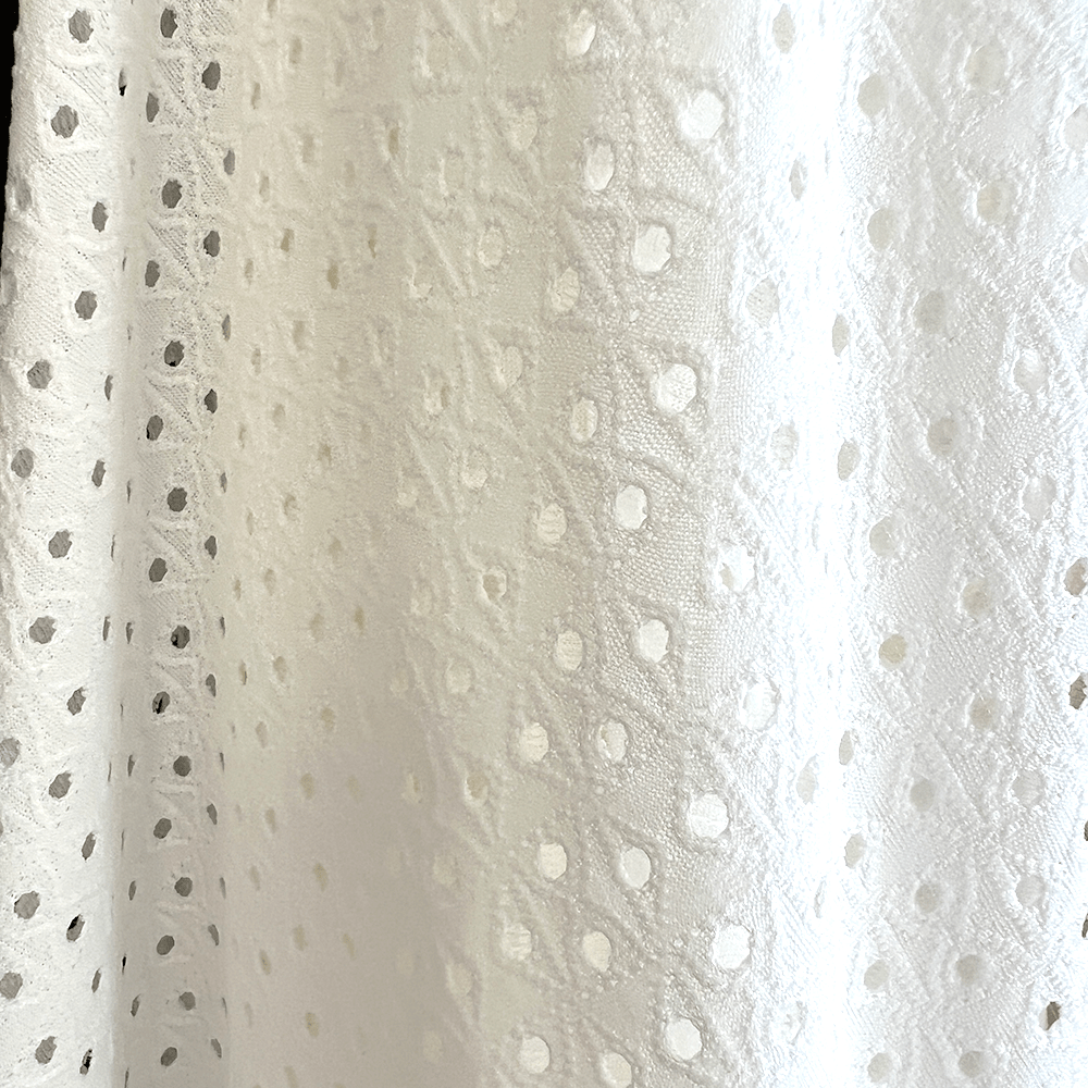 Eyelet Knit | White - Fabric + Flow Textile Co.