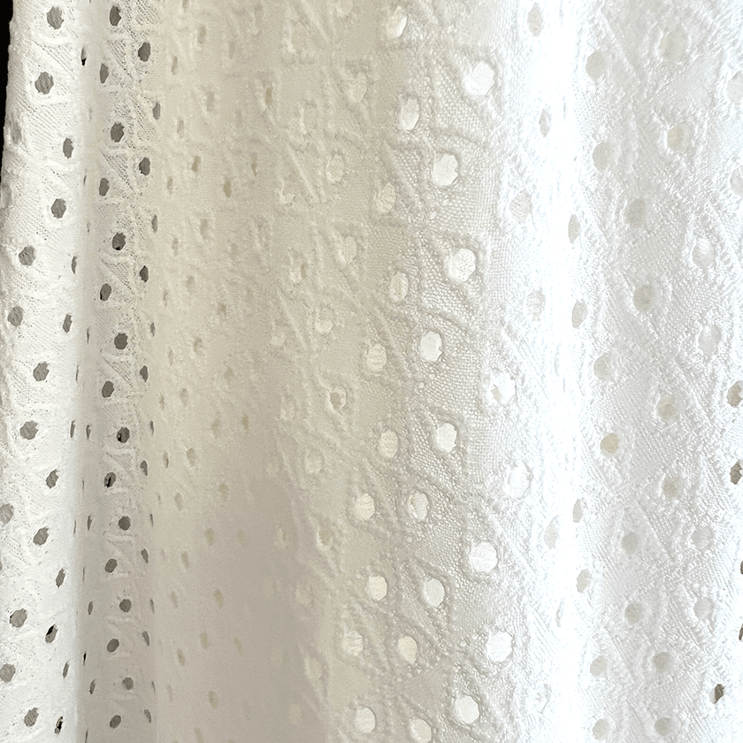 Eyelet Knit | White - Fabric + Flow Textile Co.