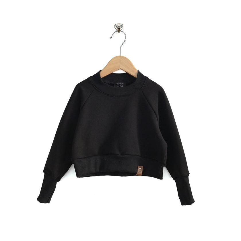 Fleece Knit | Bamboo - Black - Fabric + Flow Textile Co.