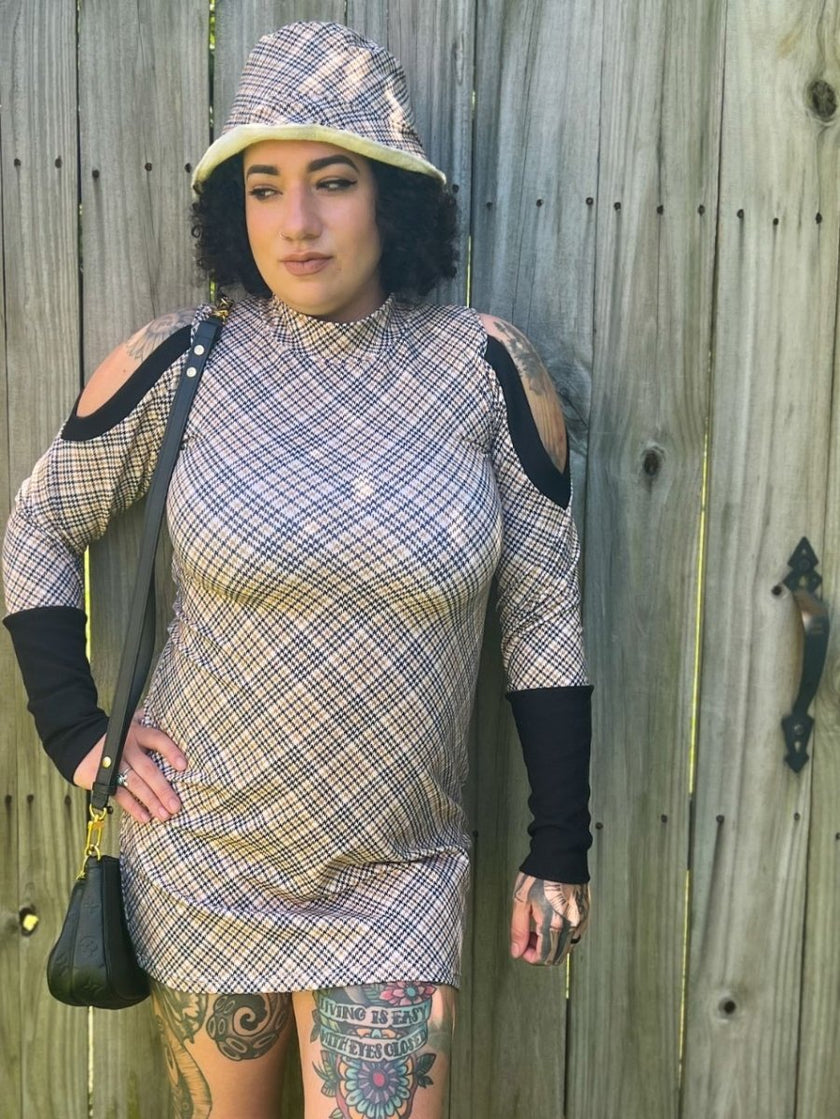 French Terry | Houndstooth | Remnant 1m Piece - Fabric + Flow Textile Co.