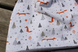 French Terry Print | Chilly Fox | Remnant - 0.5m Piece - Fabric + Flow Textile Co.