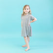 Jersey Knit | Grey + White Stripe - Fabric + Flow Textile Co.