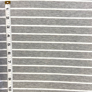 Jersey Knit | Grey + White Stripe - Fabric + Flow Textile Co.