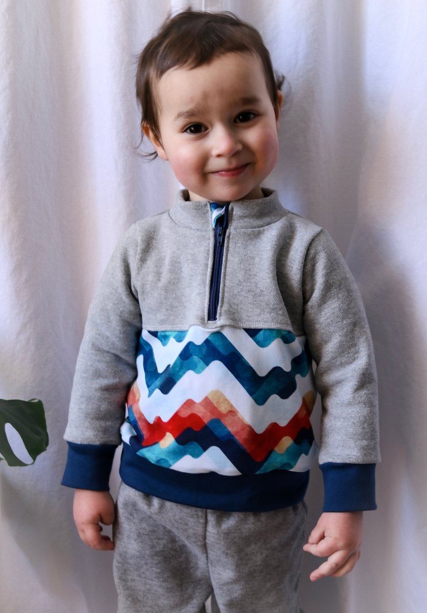 Jersey Knit Print | Appalachian Abstract R3G1 - Fabric + Flow Textile Co.