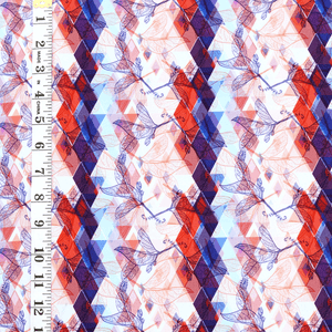 Jersey Knit Print | Geometric Floral R2F3 - Fabric + Flow Textile Co.