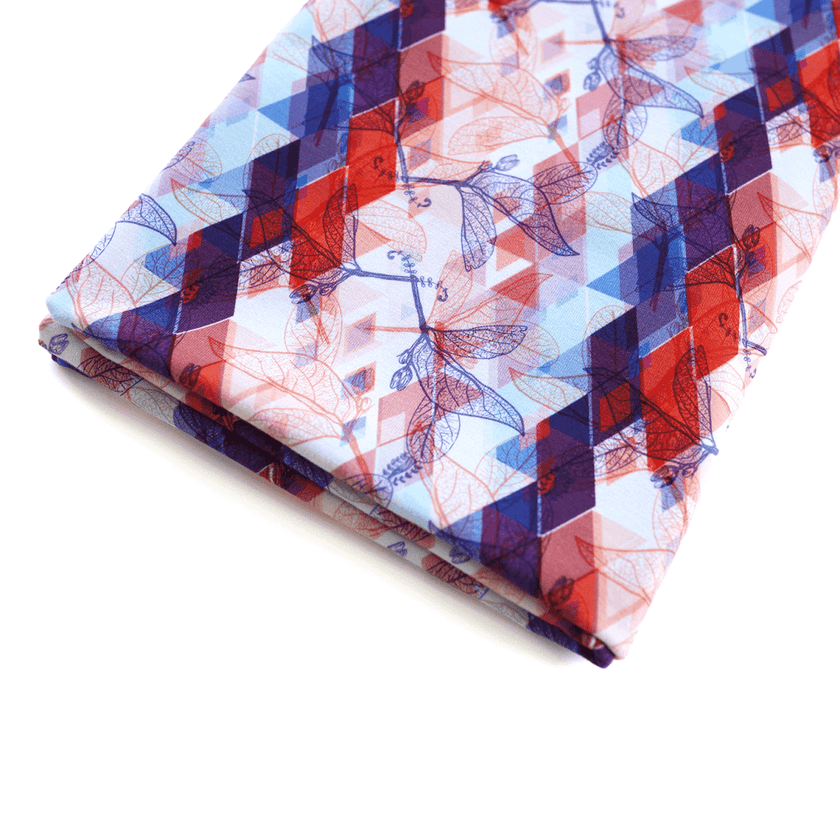 Jersey Knit Print | Geometric Floral R2F3 - Fabric + Flow Textile Co.