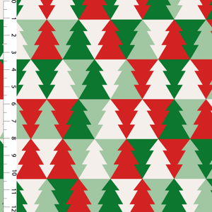 Jersey Knit Print | Holiday Trees - Fabric + Flow Textile Co.