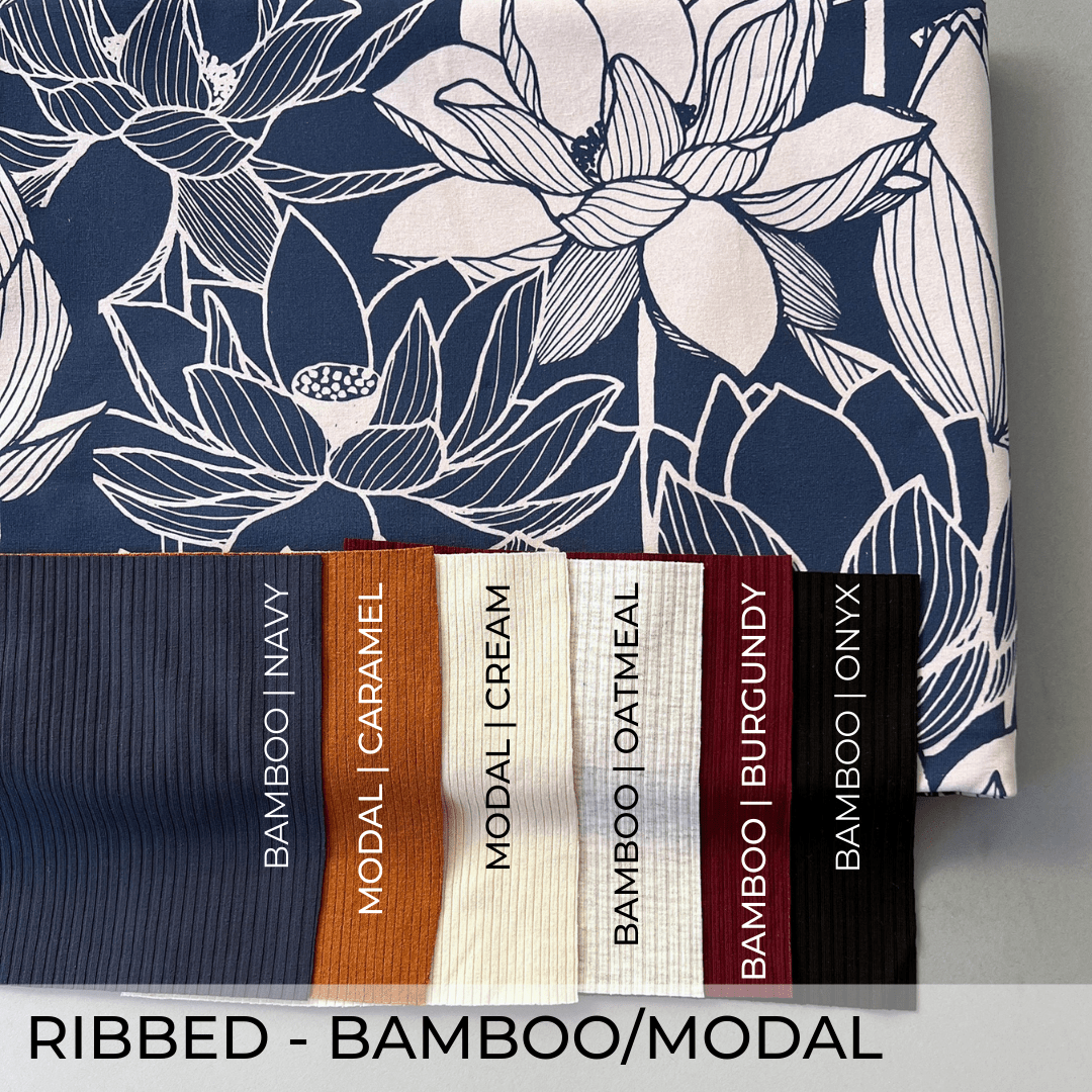 Jersey Knit Print | Lotus R7 - 8 - Fabric + Flow Textile Co.