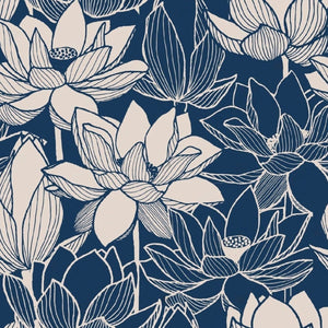 Jersey Knit Print | Lotus R7 - 8 - Fabric + Flow Textile Co.