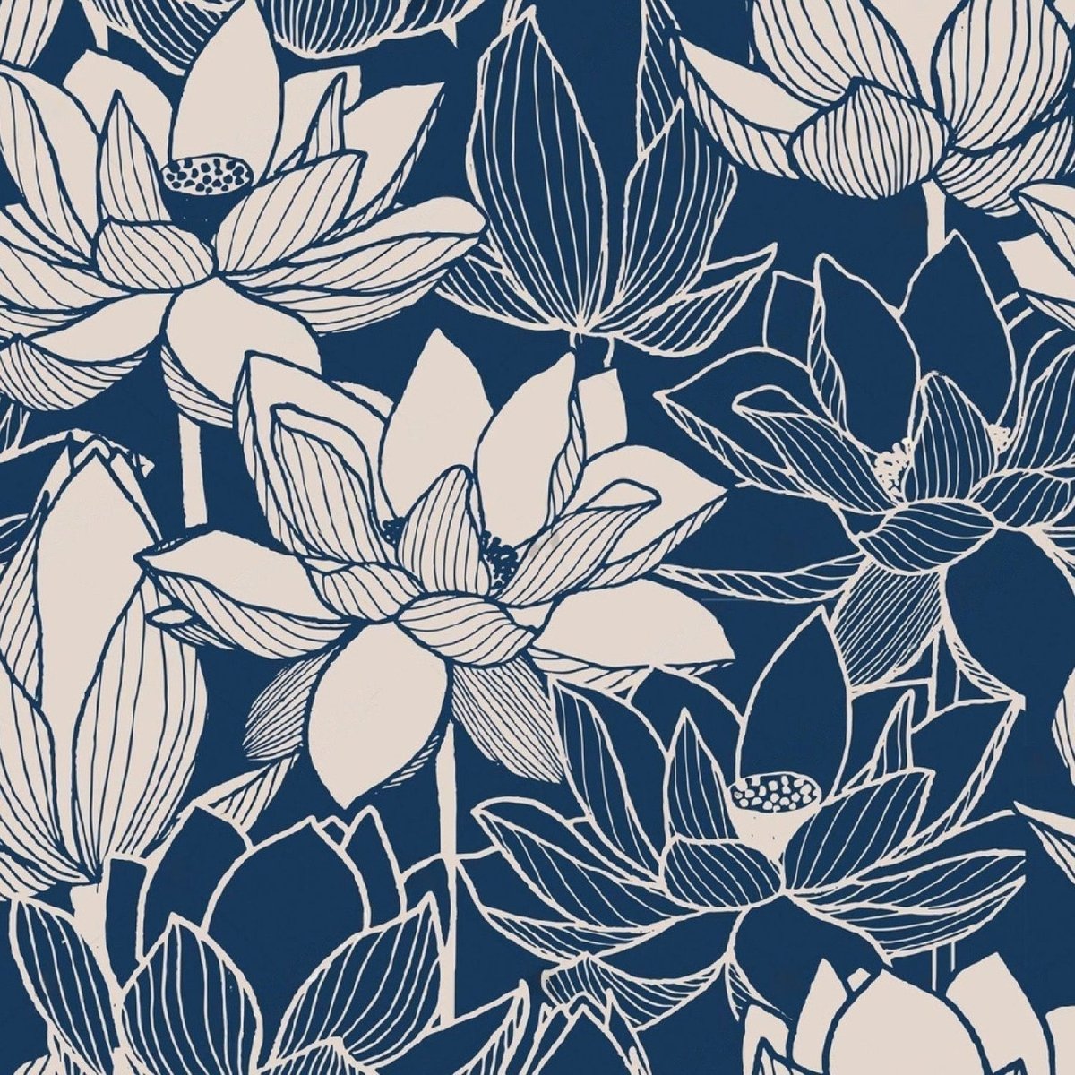 Jersey Knit Print | Lotus R7 - 8 - Fabric + Flow Textile Co.