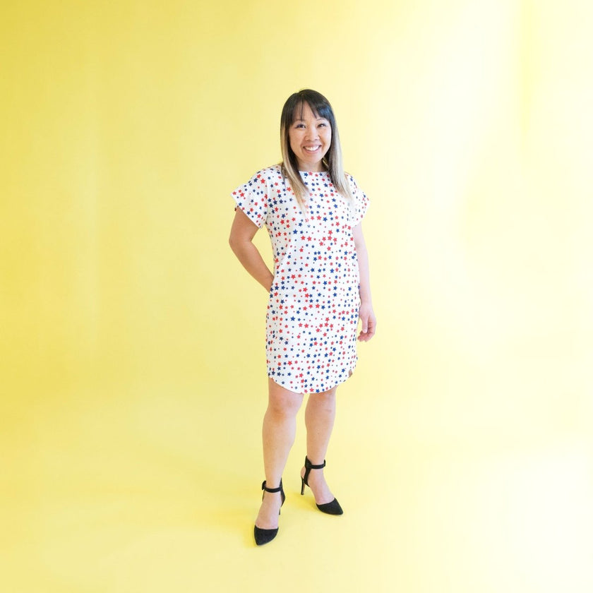 Jersey Knit Print | Patriotic Stars - Fabric + Flow Textile Co.