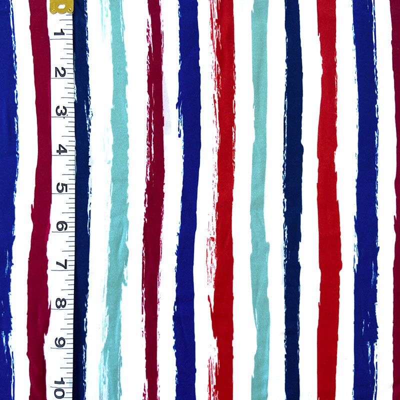 Jersey Knit Print | Summer Stripe - Fabric + Flow Textile Co.