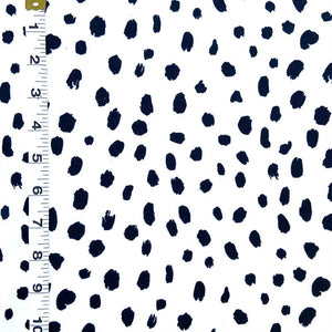 Jersey Knit Print | White Leopard Spots - Fabric + Flow Textile Co.