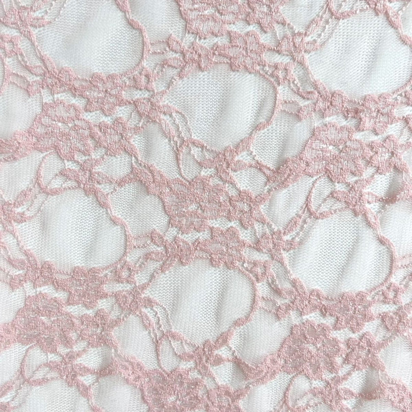 Lace Stretch | Pink - Fabric + Flow Textile Co.