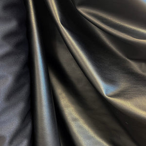 Leather Faux Stretch | Black - Fabric + Flow Textile Co.