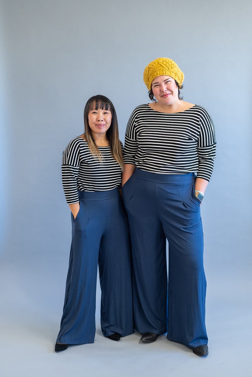 Luxe Ponte Stripe | Black + White Stripe - Fabric + Flow Textile Co.